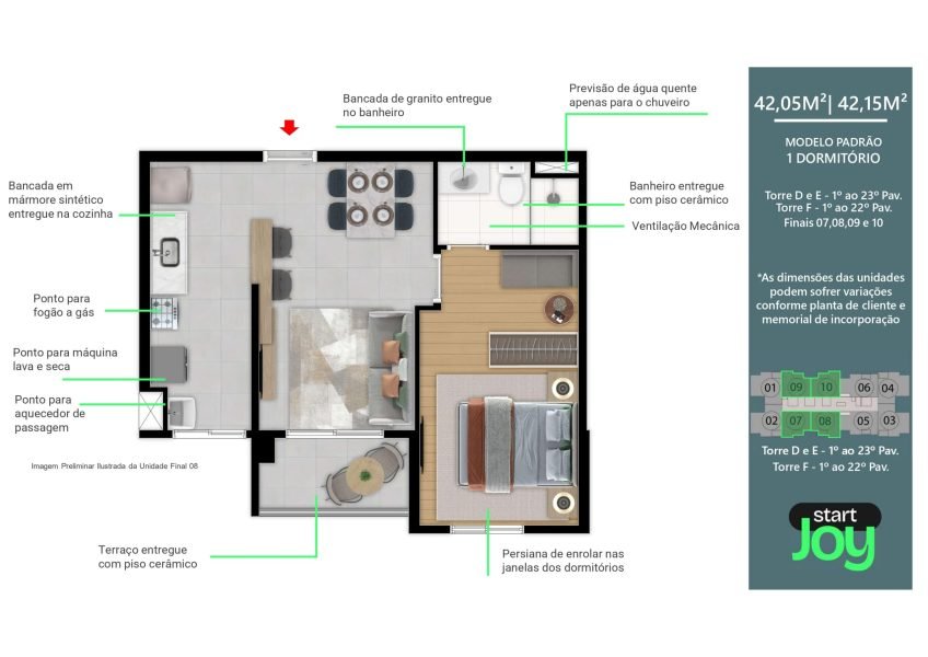 Plantas Start Joy - Apartamento em São Bernardo do Campo